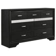 Furniture City Houma - Coaster - Miranda 7-drawer Dresser Black - 206363