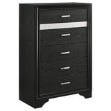 Furniture City Houma - Coaster - Miranda 5-drawer Bedroom Chest Black - 206365