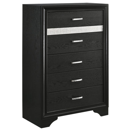 Furniture City Houma - Coaster - Miranda 5-drawer Bedroom Chest Black - 206365