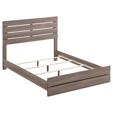 Furniture City Houma - Coaster - Brantford Wood Queen Panel Bed Barrel Oak - 207041Q