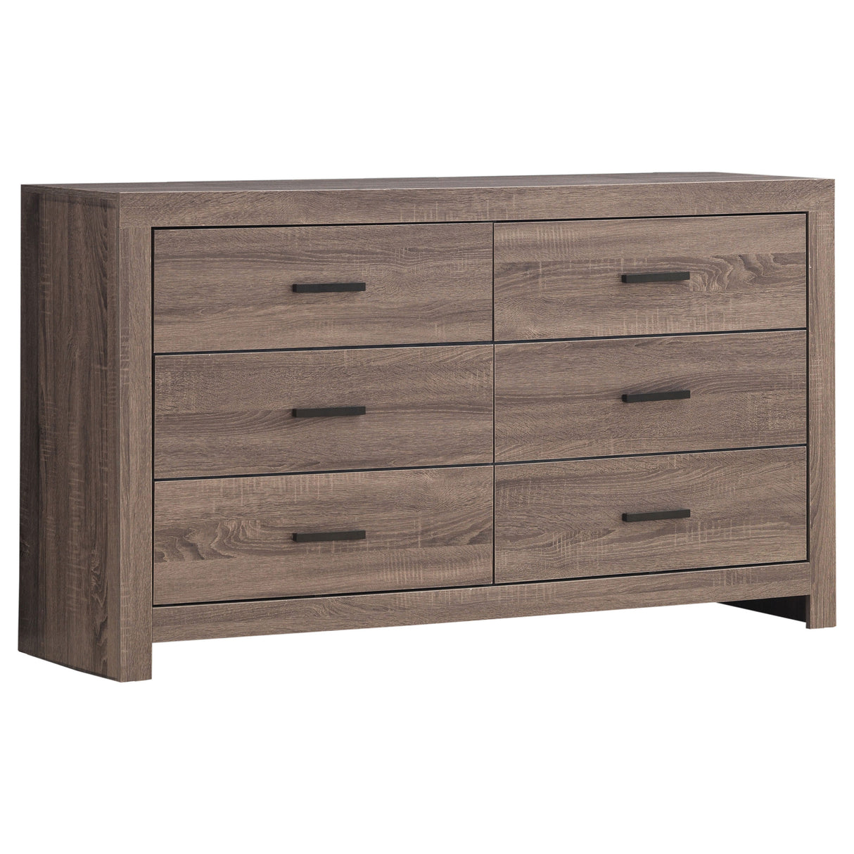 Furniture City Houma - Coaster - Brantford 6-drawer Dresser Barrel Oak - 207043