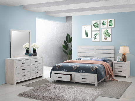 Furniture City Houma - Coaster - Brantford 4-piece Queen Bedroom Set Coastal White - 207050Q-S4