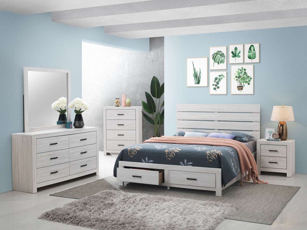 Furniture City Houma - Coaster - Brantford 5-piece Queen Bedroom Set Coastal White - 207050Q-S5