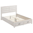 Furniture City Houma - Coaster - Brantford Wood Queen Storage Panel Bed Coastal White - 207050Q