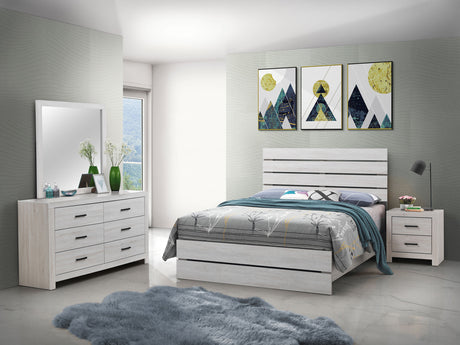Furniture City Houma - Coaster - Brantford 4-piece Eastern King Bedroom Set Coastal White - 207051KE-S4