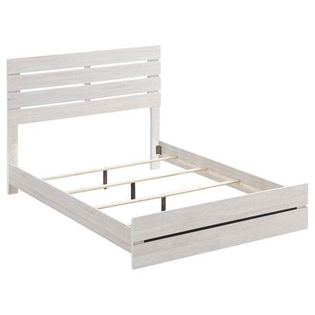 Furniture City Houma - Coaster - Brantford Wood Eastern King Panel Bed Coastal White - 207051KE