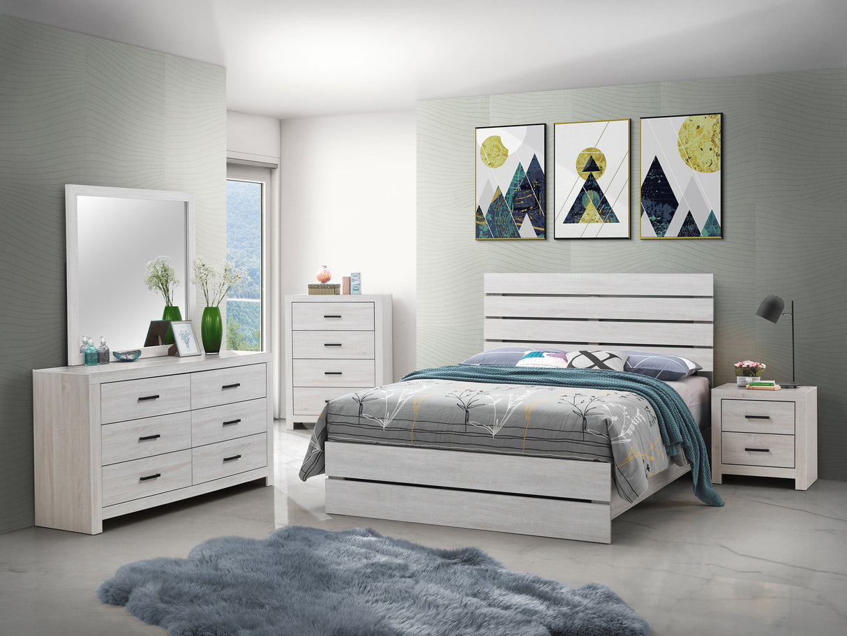 Furniture City Houma - Coaster - Brantford 5-piece Queen Bedroom Set Coastal White - 207051Q-S5