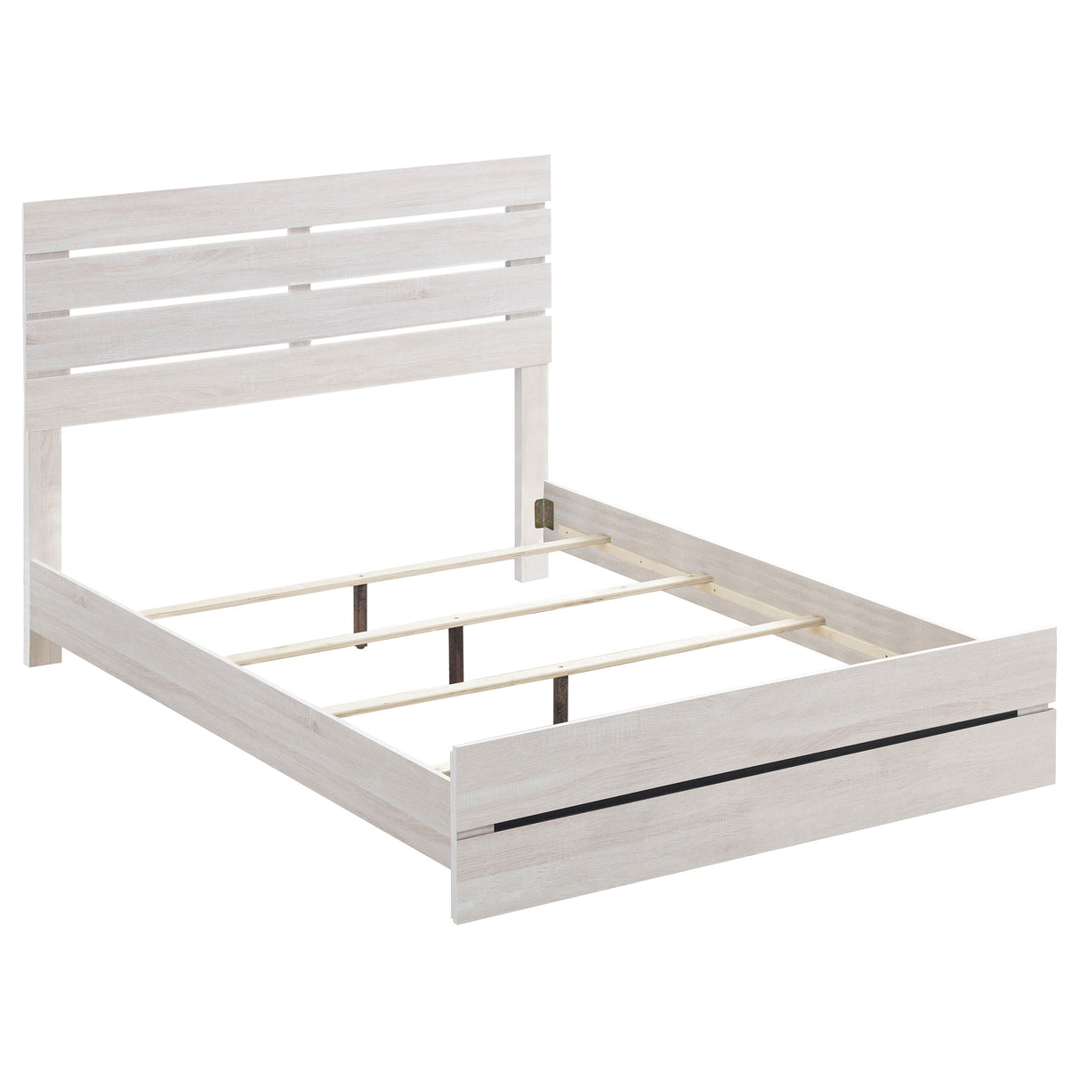 Furniture City Houma - Coaster - Brantford Wood Queen Panel Bed Coastal White - 207051Q