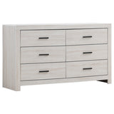 Furniture City Houma - Coaster - Brantford 6-drawer Dresser Coastal White - 207053