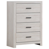 Furniture City Houma - Coaster - Brantford 4-drawer Bedroom Chest Coastal White - 207055