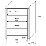 Brantford 4-drawer Bedroom Chest Coastal White