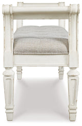 Realyn - Accent Bench - Antique White