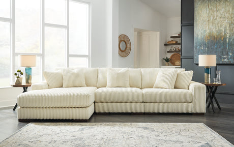 Furniture City Houma - Ashley Furniture - Lindyn 3-Piece Sectional with Chaise - RAF 3-Piece Sectional with Chaise / Fog - 21105S10
