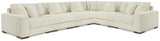 Furniture City Houma - Ashley Furniture - Lindyn 6-Piece Sectional - RAF 6-Piece Sectional / Ivory - 21104S20