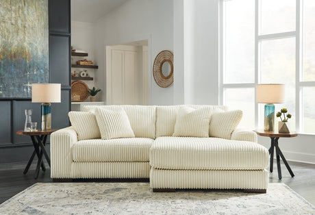 Furniture City Houma - Ashley Furniture - Lindyn 2-Piece Sectional with Chaise - RAF 2-Piece Sectional with Chaise / Ivory - 21104S4