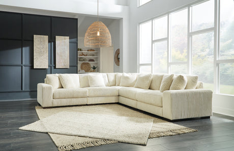 Furniture City Houma - Ashley Furniture - Lindyn 5-Piece Sectional - RAF 5-Piece Sectional / Fog - 21105S5