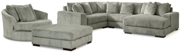 Furniture City Houma - Ashley Furniture - Lindyn 4-Piece Sectional, Chair and Ottoman - 4-Piece Sectional, Chair and Ottoman - 21105U11