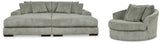 Furniture City Houma - Ashley Furniture - Lindyn Super Chaise with Oversized Swivel Chair - Super Chaise with Oversized Swivel Chair - 21105U5