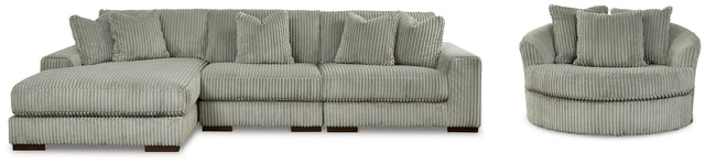 Furniture City Houma - Ashley Furniture - Lindyn 3-Piece Sectional and Oversized Swivel Accent Chair - 3-Piece Sectional and Oversized Swivel Accent Chair - 21105U6