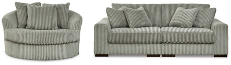 Furniture City Houma - Ashley Furniture - Lindyn 2-Piece Sectional Sofa and Oversized Swivel Accent Chair - 2-Piece Sectional Sofa and Oversized Swivel Accent Chair - 21105U3