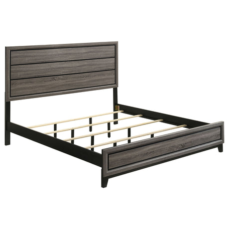 Furniture City Houma - Coaster - Watson Wood Eastern King Panel Bed Grey Oak - 212421KE