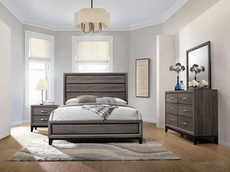 Furniture City Houma - Coaster - Watson 4-piece California King Bedroom Set Grey Oak - 212421KW-S4
