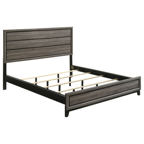Furniture City Houma - Coaster - Watson Wood California King Panel Bed Grey Oak - 212421KW