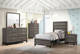 Furniture City Houma - Coaster - Watson 5-piece Twin Bedroom Set Grey Oak - 212421T-S5