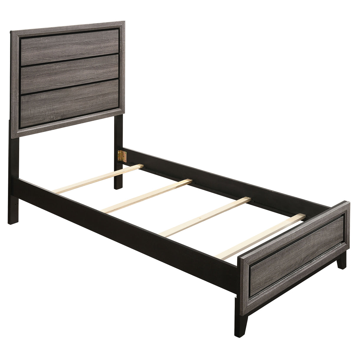 Furniture City Houma - Coaster - Watson Wood Twin Panel Bed Grey Oak - 212421T