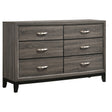 Furniture City Houma - Coaster - Watson 6-drawer Dresser Grey Oak - 212423