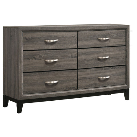Furniture City Houma - Coaster - Watson 6-drawer Dresser Grey Oak - 212423