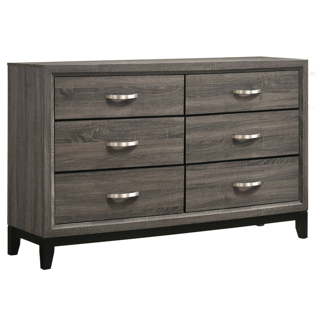 Furniture City Houma - Coaster - Watson 6-drawer Dresser Grey Oak - 212423