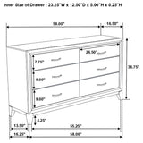 Watson 6-drawer Dresser Grey Oak