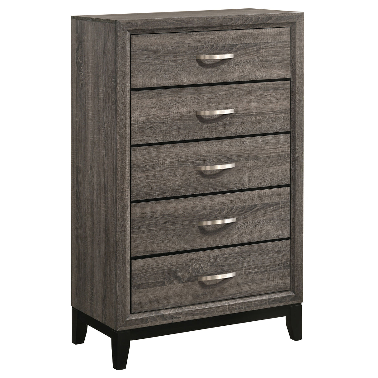 Furniture City Houma - Coaster - Watson 5-drawer Bedroom Chest Grey Oak - 212425