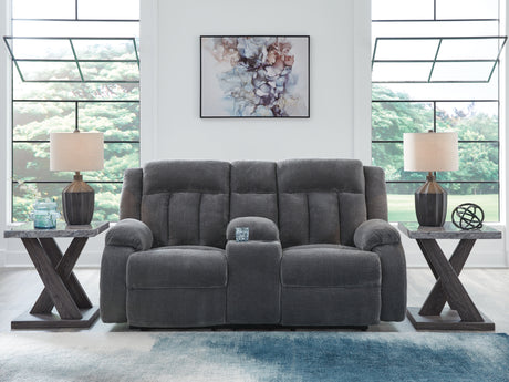 Furniture City Houma - Ashley Furniture - Observation Power Reclining Loveseat with Console - DBL REC PWR Loveseat w/Console - PC2140596