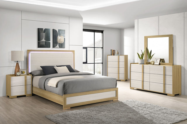 Furniture City Houma - Coaster - Hyland 5-piece Eastern King Bedroom Set Natural - 215651KE-S5