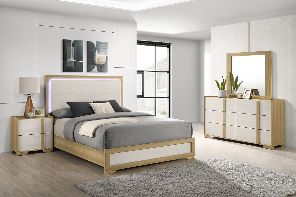 Furniture City Houma - Coaster - Hyland 4-piece Queen Bedroom Set Natural - 215651Q-S4