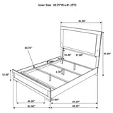 Hyland Wood Queen LED Panel Bed Natural and White