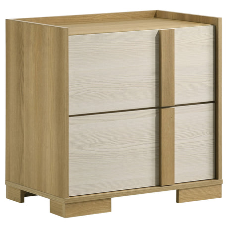 Furniture City Houma - Coaster - Hyland 2-drawer Nightstand Bedside Table Natural - 215652