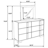 Hyland 6-drawer Dresser with Mirror Natural