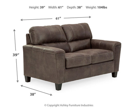 Navi - Loveseat - Smoke