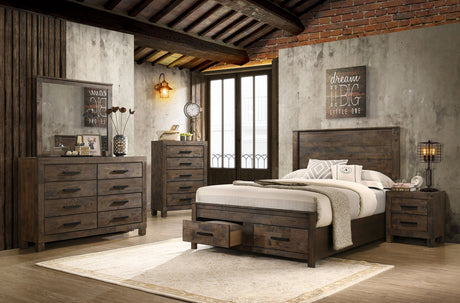 Furniture City Houma - Coaster - Woodmont 5-piece Queen Bedroom Set Rustic Golden Brown - 222631Q-S5