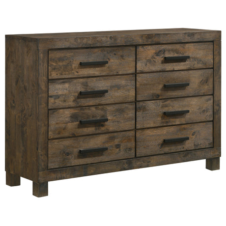 Furniture City Houma - Coaster - Woodmont 8-drawer Dresser Rustic Golden Brown - 222633