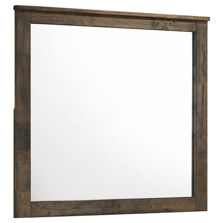 Furniture City Houma - Coaster - Woodmont Dresser Mirror Rustic Golden Brown - 222634