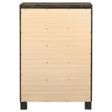 Woodmont 5-drawer Bedroom Chest Rustic Golden Brown