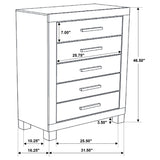 Woodmont 5-drawer Bedroom Chest Rustic Golden Brown