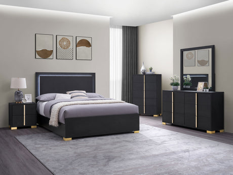 Furniture City Houma - Coaster - Marceline 5-piece Full Bedroom Set Black - 222831F-S5