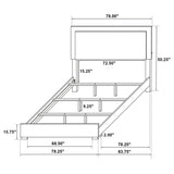 Marceline Wood Eastern King LED Panel Bed Black