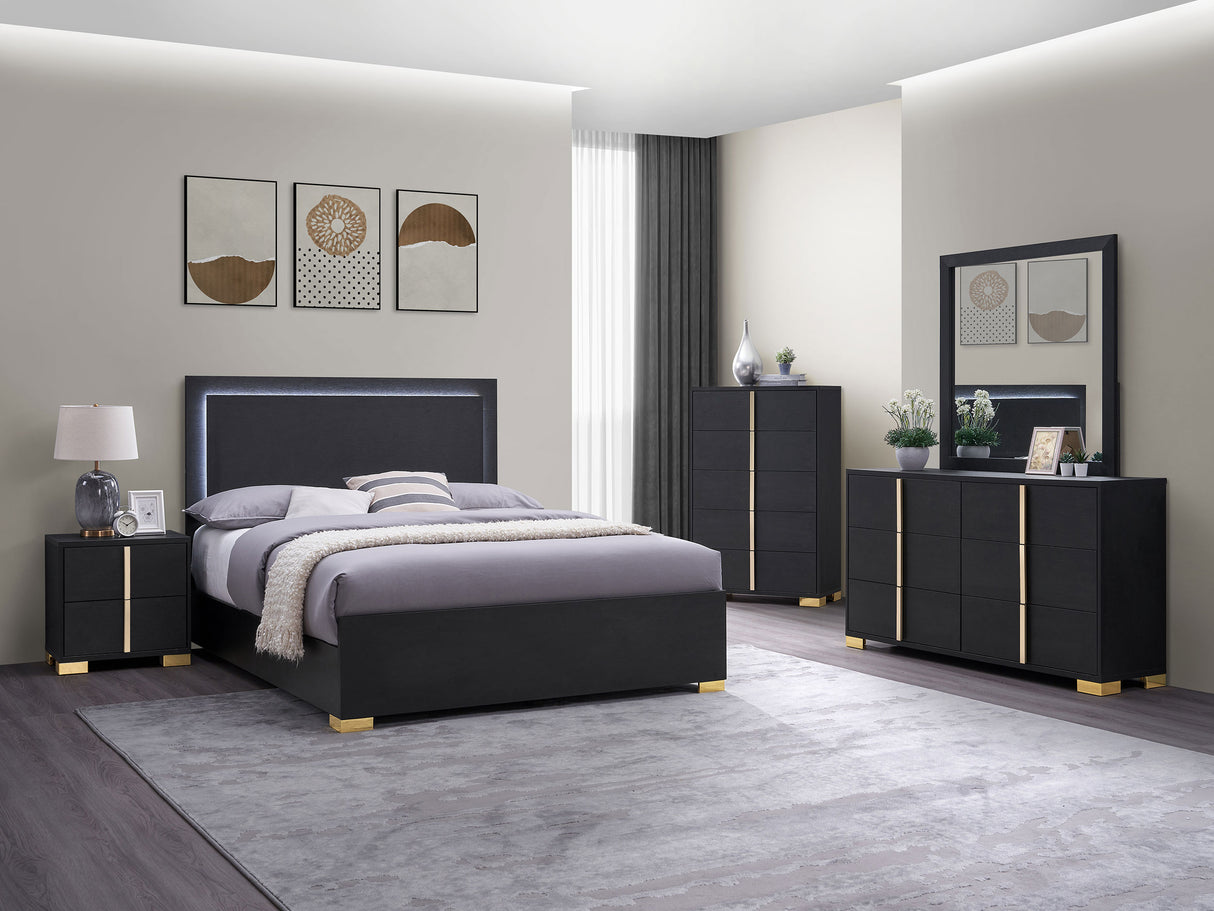 Furniture City Houma - Coaster - Marceline 5-piece Queen Bedroom Set Black - 222831Q-S5