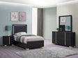 Furniture City Houma - Coaster - Marceline 4-piece Twin Bedroom Set Black - 222831T-S4